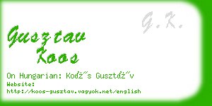 gusztav koos business card